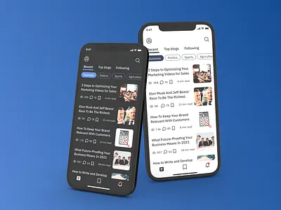 Blog concept UI design ui