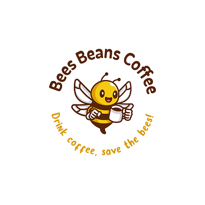 Coffee Bee Logo bee bee logo character design coffee coffee beans coffee beans logo coffee logo design graphic design honey honey logo illustration logo logo design vector yellow