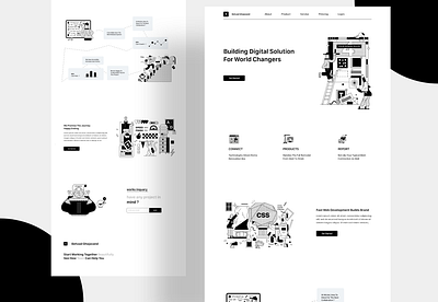 Landing Page Exploration 3d animation app branding clean design graphic design illustration illustrator landing landingpage logo minimal motion graphics ui ux web