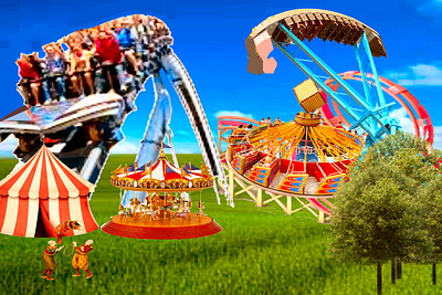 At The Circus acrobats circus circus tent family ferrishwheel me rollercoaster