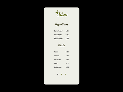 Menu 030 dailyui figma food menu menu mobile pricing restaurant simple ui uidesign