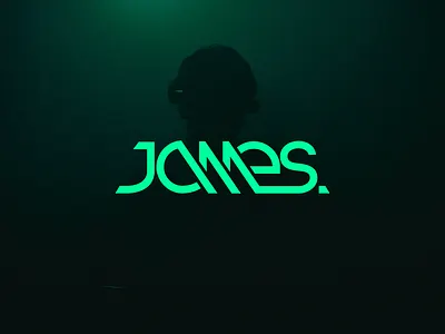 James logo design dj graphic design james logo music vector