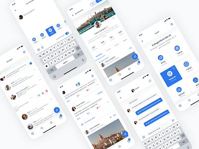 Social Media - Redesign app design flat minimal minimalism mobile mobile app redesign social social media twitter ui