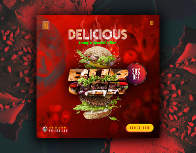 Food Banner Design Burger brand business buyer company corporate fiverr webdesign webdevelopment website banner design wordpress wordpress website