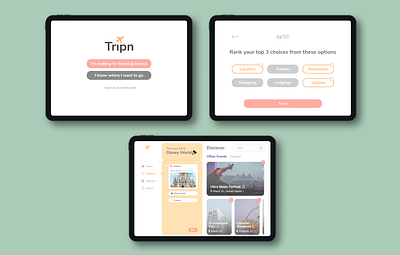 Tripn app design ui ux uxdesign