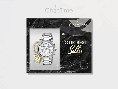 Chic Time Banner Design banner banner bazaar bannerbazaar creative banner design google ad banner sale seller social media banner watches