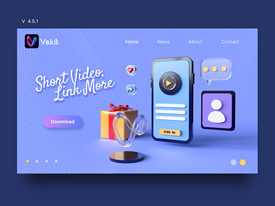 Vskit-web c4d design illustration ui web