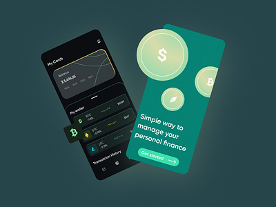 Invest - Design for Mobile App balance bitcoins branding btc etc financial graphic design illustration inspiration interaction investment ltc mobileapp moisture transaction typography ui wallet