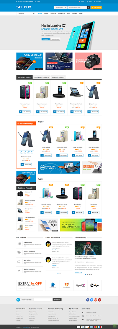 Selphy - Electronics Store eCommerce HTML Template boo bootstrap fashion html template digital products template ecommerce html template electronics shop web template electronics store html template fashion web template high fashion html template