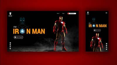 Iron Man UI design design drawings graphic design illustration ui ux