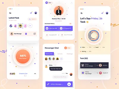 Task Manager - App Design android app desig application design app ios app design mobile mobile app design product design project management screens task management task management app task manager todo list