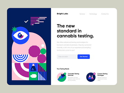 Bright Labs SAAS Design Exploration clean design homepage landing page minimal saas app saas landing page software typography ui ux web web design website