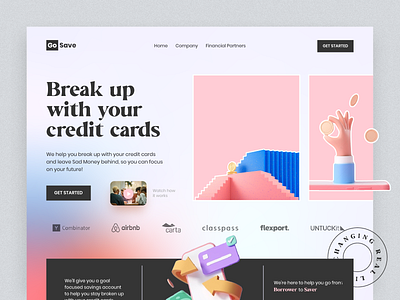 Finance Landing Page Design agency banking app clean credit card defi design finance fintech fintech website landing landing page minimal neobank portfolio product page saas saas landing page ui web website