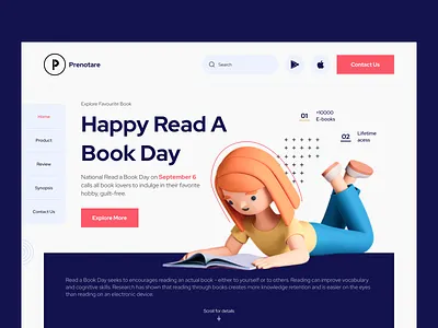 Prenotare Website 3d app book clean dashboard design graphic design illustration interface logo minimal product reading service sharing startup ui ux web website