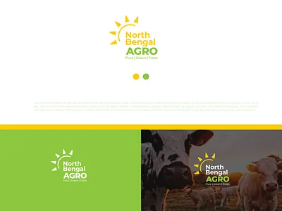 North Bengal Logo and Brand identity design agriculture agro firm agro logo brand identity brand identity design branding design dribbble farm green logo livestock lgoo logo logo creation north bengal agri organic professional logo typography