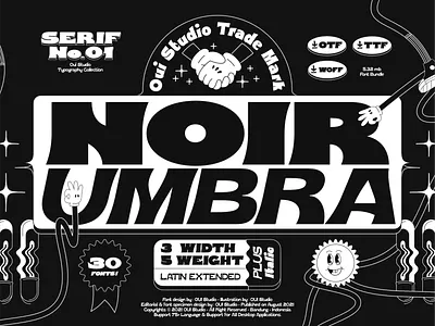 Noir Umbra creativemarket font graphic design specimen