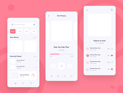 Music App Wireframe app apps branding business design illustration interaction mobileapp music music app trend ui uiux ux