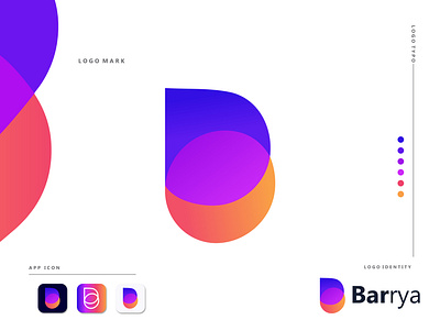 Barrya Modern logo design abstract abstract logo app logo brand identity branding creative logob design graphic design graphics design illustration letter letter logo design lettering logo logo design business logo mark logodesigner logodesigns logofolio modern logo design