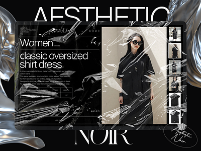 Aesthetic Noir 3d branding cinema4d concept design digital graphic design grid promo swiss typography ui ui ux ux web web design website