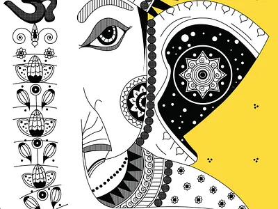 Lord Ganesha - 3-color digital illustration adobe design draw festival flat ganesh ganesh chaturthi ganesha ganpati god graphic design illustration illustrator indian lord ganesha vector