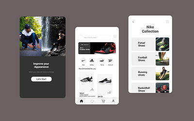 Ui/UX Sport Shoes App Made by Ryas design ui ux