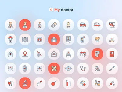 Medical & Hospital Icons Set ambulance app free goods for sale hospital icon icon design icon pack iconography icons icons set illustration medical mobile ui vector virus web web design website