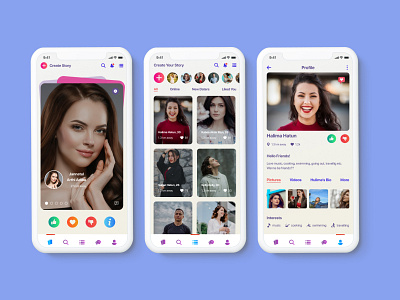Dating App app beautiful chat chatting chatting app date dates dating dating app dating app design datingapp ios message message app onboarding screen partner social app tinder uiux valentine