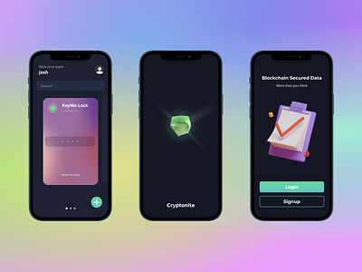 Cryptonite - Blockchain 🦸‍♂️ blockchain branding crypto gradient iot ui
