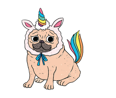 Adorable Pug Dog Funky Apparel Vector animal vector design graphic design illustration illustrator file illustrator png svg format vector art