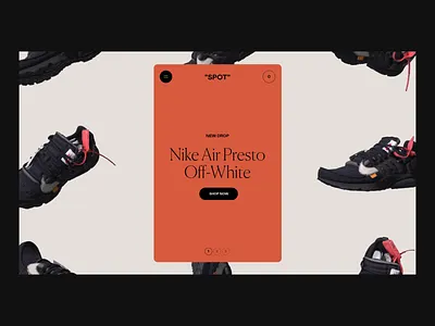 Spot Sneaker Store 3d animation colors ecommerce grid landing logo minimal shop slider sneaker store typography ui web