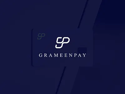 GrameenPay Logo app atm both bank branding identity card credit debit electronic money flat logo design mastercard minimal minimalist modern unique creative logo popular savings shopping trendy loho design visa card withdraw