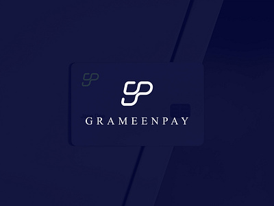 GrameenPay Logo app atm both bank branding identity card credit debit electronic money flat logo design mastercard minimal minimalist modern unique creative logo popular savings shopping trendy loho design visa card withdraw