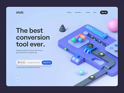 Stolz – 3D hero header concept 3d 3d animation 3d isometric animation c4d clean conversion design tool factory figma illustration isometric minimal redshift sketch ui ui design ux ux design web design