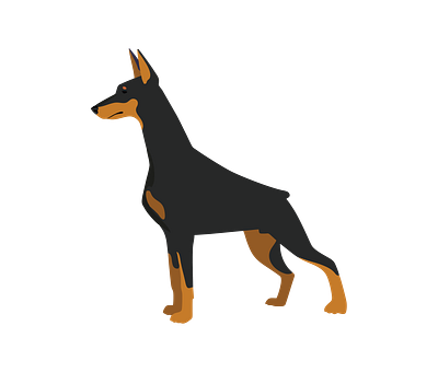 Doberman Dog Left Side View Vector animal vector design eps format graphic design illustration illustrator file illustrator png logo vector art