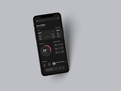 Cabin Crew Concept App air app clean design interface ios minimal mobile plane travel ui ux