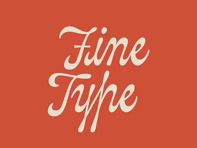 Fine type graphic design lettering logo typography vector