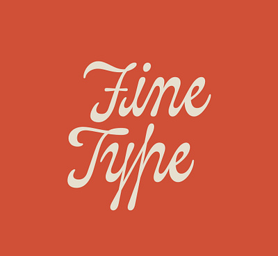 Fine type graphic design lettering logo typography vector