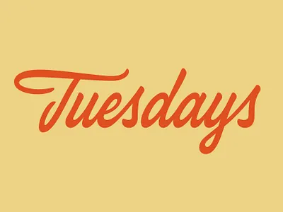 Tuesdays pancakes graphic design lettering logo typography vector
