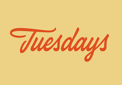 Tuesdays pancakes graphic design lettering logo typography vector