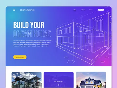 Architect Landing Page UI app branding graphic design ui ux