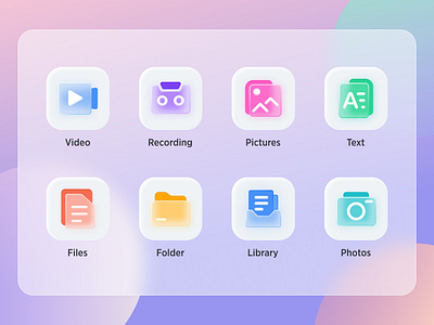 毛玻璃icon icon ui