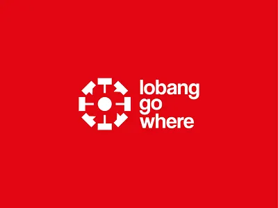 Logo Concept for LobangGoWhere brandidentity design geometric logo graphic design icon logo logomark minimallogo red logo singapore