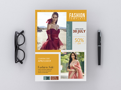 FASHION TEMPLATE branding brochure business card catalog design corporate flyer design design fashion flyer graphic design illustration logo