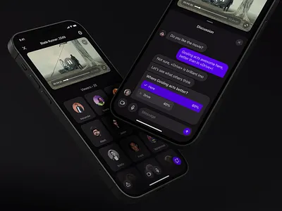 muvi – simultaneous movie watching experience app chat community hagnout ios live mobile movie product design shareplay ui user experience user inteface ux