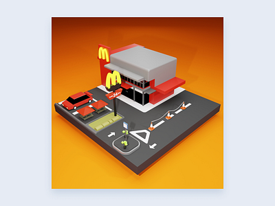 3D Modeling MCDonald's 3d asset asset 3d branding graphic design mcd mcdonalds modeling modeling 3d