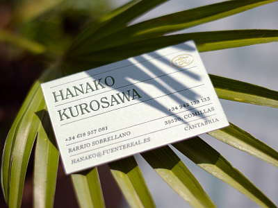 Fuente Real Business Card apartments botanical boutique branding business card card design floral fuente real garden hotel logo logotype palm plants print stationery