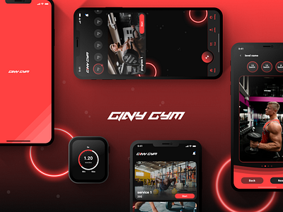 GINY GYM 3d android animation app app design application branding design fitness graphic design gym illustration ui uiux ux