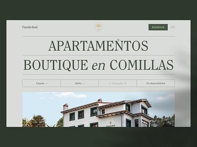 Fuente Real Home animation apartments botanical boutique branding design floral fuente real garden hospitality hotel motion motion graphics palm trees plants ui ui design web web design