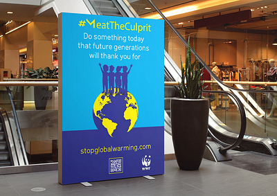 Stop global warming illustration indesign photoshop