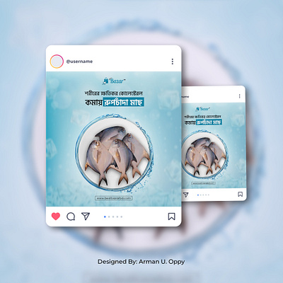 Social Media Ads Design | Rupchanda Fish | Instagram Post graphic design